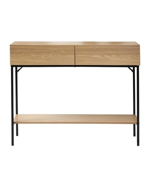 
Productkenmerken:Ontdek onze Console met 2 lades en 1 plank, die waardevolle opbergruimtes zal bieden in uw entree, gangen of woonkamer.De industriële stijl met de mix van materialen (hout- en metaaldecor) zal perfect passen bij alle stijlen.Dit meubel heeft geen handgreep maar een geïntegreerde handgreep.Geïntegreerde opbergruimte in het meubel: 2 brede lades en 1 plank eronder.Gemaakt van spaanplaat met een houtdecor papier afwerking.Structuur in zwarte metalen buizen.Productafmetingen:Lengte 100 cm x Diepte 35 cm x Hoogte 80 cm - Netto gewicht: 19 kg.Afmetingen van het pakket:Lengte 106,5 cm x Diepte 41 cm x Hoogte 14 cm - Bruto gewicht: 20 kg. Merk: CaliCosy Kleur: Wooden Effect