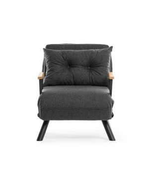 
Productkenmerken :Structuur: 100% metaal.Poten van metaal.Armleuningen van massief beukenhout, FSC-gecertificeerd.Stof: 100% polyester.In bedstand: Lengte 175 cm x Breedte 60 cm.Dikte zitkussen: 23 cm.Dikte rugkussen: 9 cm.Hoogte van de poten: 20,5 cm.Breedte van de rugleuning: 60 cm. Hoogte van de rugleuning: 40 cm.Breedte van de armleuningen: 4 cm. Hoogte van de armleuning: 15 cm. Diepte van de armleuningen: 35 cm.Hersamengesteld schuim voor rugleuning en zitting.Rugleuning verstelbaar in 14 posities.Kan zeer eenvoudig worden omgevormd tot bed.Maximaal draaggewicht: 100 kg.Strak en modern design.Gemakkelijk te reinigen stof. Dankzij het compacte ontwerp is deze 1-zits slaapfauteuil perfect voor kleine appartementen, kantoren of logeerkamers.Afmetingen product: Lengte 67 cm x Diepte 50 cm x Hoogte 41 cm Nettogewicht: 19,4 kg.Afmetingen verpakking :Pakket nr. 1: Lengte 120 cm x Hoogte 26 cm x Diepte 60 cm Brutogewicht: 20 kg. Merk: CaliCosy Kleur: Grey