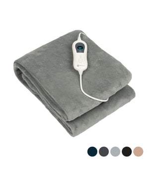 De flanellen elektrische deken van Nuvoo zorgt dat je warm en ontspannen de koude dagen doorkomt. De deken is ideaal voor in bed of voor een avondje op de bank. De deken is uitgerust met drie warmtestanden en eenvoudig te bedienen. De deken schakelt na 180 min. automatisch uit en is voorzien van een oververhittingsbeveiliging. Het extra zachte en ademende flanellen materiaal is geschikt voor handwas. Warmtedeken (1x)Bedieningspaneel (1x)Handleiding (1x)Specificaties:Inhoud Verpakking: 1 x deken, 1 x bedieningspaneel, 1 x instructiesMerk: NuvooMateriaal: FlanelKleur: Licht GrijsGewicht: 1,6kgAfmetingen: 160 x 120 cmVoltage: 220-240VWattage: 120WCertificaten: CE/GS, RoHS/REACHGeschikt voor: Slapen, bankhangen, etcKabellengte: 240 cmVariabele temperatuur: JaAantal temperatuurstanden: 3Automatische uitschakeling: 180 minUitvoering elektrisch deken: EenpersoonsdekenOververhittingsbeveiliging: JaWasmachinebestendig: NeeVerlicht bedieningspaneel: JaNiet geschikt voor kinderen jonger dan 3 jaarEnkel uitgevouwen gebruikenNiet geschikt voor stoomreiniging, strijken of wasmachine en -droger - Afmeting: 160x120 - Kleur: Grijs - Materiaal: Polyester
