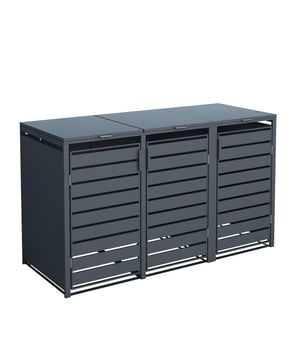 
Op zoek naar een stijlvolle manier om je afvalcontainers weg te werken? De Container ombouw van 4gardenz® is dé oplossing voor jou als je 3 containers hebt! Je kunt de set namelijk aan elkaar koppelen. Uiteraard kun je de set ook combineren met een 1-delige ombouw als je 4 kliko containers hebt. Deze modulaire ombouw past perfect bij standaard vuilnisbakken (60, 120, 240 liter) en kan eenvoudig worden uitgebreid. Gemaakt van hoogwaardig gegalvaniseerd staal met weersbestendige coating en een RVS 304 deurframe, is deze ombouw niet alleen duurzaam maar ook prachtig afgewerkt. Met gasveren en dempers voor probleemloos openen en sluiten. Ontdek zelf het gemak van deze ombouw en bestel vandaag nog! Met een eenvoudige montage en 3 jaar garantie ben je verzekerd van kwaliteit.Geschikt voor alle standaard vuilnisbakkenOnze container ombouw van 4gardenz®is perfect geschikt voor alle standaard vuilnisbakken, of je nu een 60, 120 of 240 liter formaat hebt. Geen gedoe meer met lelijke afvalcontainers in je tuin, maar een stijlvolle oplossing die past bij elke maat.Modulair te combineren/uit te breidenHeb je meer dan drie kliko vuilnisbakken? Geen probleem! Onze containerombouw is modulair en kan gemakkelijk worden gecombineerd of uitgebreid om te passen bij jouw behoeften. Voeg gewoon extra modules toe en creëer een perfect passende opbergoplossing voor al je afvalcontainers.Gemakkelijk openen en sluiten dankzij gasverenHet openen en sluiten van de deksel van onze container ombouw is een eitje, dankzij de gasveren en dempers als je hem laat zakken. Geen gedoe meer met zware deksels of moeilijke sluitingen, maar een soepele en gemakkelijke ervaring. Doe het deksel open en sluit het met één hand, zonder enige moeite. De deur gaat makkelijk open en sluit magnetisch. Specificaties:Set Combinaties voor 3 containersGeschikt voor alle standaard vuilnisbakken (60, 120 & 240 liter)Nette / stijlvolle oplossing voor afvalcontainers in je tuin, huis of voor je bedrijfspandModulair te combineren/uit te breiden als je meer kliko’s hebtMateriaal plaatdelen: gegalvaniseerd staal met weersbestendige coatingMateriaal deurframe: RVS 304Gemakkelijk te openen en te sluiten dankzij gasverenDeksel valt zacht dicht door de dempers die de deksel opvangenDeksel en bakdeksel gaan tegelijk open na bevestiging van het meegeleverde touw aan de containerdekselMagnetische deur om eenvoudig de container eruit en erin te rijdenVloermontage, dus hij kan niet wegwaaienUitstekende afwerking door hoogwaardige materiaalgebruikVerkrijgbaar in verschillende uitvoeringenAfmeting container ombouw: ca 80x200x116 cmEenvoudige montage met meegeleverde handleidingMerk: 4gardenz®3 jaar garantieKleur: Anthracite RAL7016Bijpassende pakket brievenbusWe hebben in gelijke kleur ook een pakketbrievenbus, zodat alles mooi bij elkaar past:8720572204898   -  4gardenz® Staande Pakketbrievenbus XL - Pakketbox - Antraciet - Afmeting: - Kleur: Grijs - Materiaal: Metaal