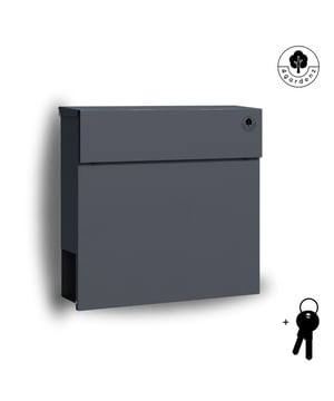 
De wandbrievenbus van 4gardenz® met slot, ontworpen om jouw post veilig en droog te houden terwijl het een stijlvolle toevoeging vormt aan je buitenruimte. Vervaardigd uit hoogwaardig gepoedercoat staal, combineert deze brievenbus duurzaamheid met functionaliteit en esthetiek. In dit overzicht ontdek je waarom onze wandbrievenbus een onmisbare aanwinst is voor jouw woning of kantoor. Specificaties:Wandbrievenbus antracietAfmetingen: ca. 11x37x37 cm (LxBxH)Materiaal: Gepoedercoat staalKleur: AntracietBrievenbus gleuf: ca. 32 x 3 cmArtikelgewicht: ca. 2,6 kgKlephoogte: ca. 9,5 cmVoorzien van slot met 2 sleutelsKleur: Anthraciet RAL 7016Veilig Slotmechanisme:Veiligheid staat voorop bij onze wandbrievenbus. Het geïntegreerde slot biedt gemoedsrust door ervoor te zorgen dat jouw post veilig en beschermd blijft totdat je deze ophaalt. Met twee bijgeleverde sleutels heb jij de controle over wie toegang heeft tot je persoonlijke correspondentie. Handig Extra Vak voor Kranten:Houd je buitenruimte georganiseerd en opgeruimd met het handige extra vak onderaan onze brievenbus, speciaal ontworpen voor kranten en tijdschriften. Geen rommel meer rondom je brievenbus – alles is netjes op één plek en binnen handbereik. Waterdichte Bescherming:Onze brievenbus biedt waterdichte bescherming dankzij het slim ontworpen systeem waarbij de klep over de gleuf valt. Hierdoor blijft je post te allen tijde droog en leesbaar, zelfs tijdens hevige regenval. Vergeet verwaterde brieven of onleesbare post – met onze brievenbus ben je verzekerd van optimale bescherming tegen de elementen.  Energiebesparing:Kies voor een buitenbrievenbus en verminder de kou die van buiten je huis binnenkomt via de deur, wat resulteert in energiebesparing en een comfortabeler binnenklimaat. Stijlvol Ontwerp:Onze wandbrievenbussen voegt een vleugje stijl toe aan elke buitenruimte dankzij zijn strakke, moderne ontwerp. Of het nu voor je huis of kantoor is, deze brievenbus zal zeker de aandacht trekken en indruk maken op voorbijgangers.Of je nu op zoek bent naar een praktische oplossing voor je dagelijkse postbezorging of simpelweg je buitenruimte wilt opwaarderen met een functioneel en elegant accent, onze wandbrievenbus met slot is de perfecte keuze. Bestel vandaag nog en ervaar snel het gemak, de veiligheid en de stijl die onze brievenbus te bieden heeft. Omdat jouw post het waard is.  - Afmeting: - Kleur: Antraciet - Materiaal: Staal