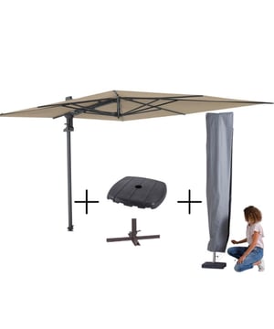 
MEGA DEAL! Bestel Nu de Madison Saint-Tropez Parasol met enorme korting!Geniet deze zomer van schaduw en stijl met onze MEGA DEAL op Madison parasols! Voor een beperkte tijd bieden we een complete parasolset aan tegen een ongekend lage prijs. Haast je, want OP=OP!Maak je buitenruimte compleet met de Madison Saint-Tropez Parasol. Deze parasol combineert functionaliteit met elegantie, zodat je de perfecte schaduwrijke plek kunt creëren tijdens de zonnige dagen.Wat krijg je?Madison Saint-Tropez Parasol: Een ruime en stijlvolle parasol die je optimale bescherming biedt tegen de zon.Kruisvoet Saint-Tropez/Monaco & Vulbare Voet 85kg Black: Een stevige en stabiele basis voor je parasol, zodat je zorgeloos kunt genieten van je tijd buiten.Parasolhoes: Bescherm je parasol tegen weer en wind met deze handige hoes.Waarom kiezen voor Madison?Madison staat bekend om de productie van hoogwaardige kussens voor tuin en interieur. Als marktleider in design, ontwerp, productie en distributie biedt Madison een breed scala aan producten, waaronder:TuinkussensDecoratieve sierkussensKussens voor honden en kattenEen uitgebreide lijn deels gepatenteerde parasolsWacht niet langer en profiteer van deze unieke kans om jouw buitenruimte compleet te maken. Bezoek onze website en koop vandaag nog jouw nieuwe Madison parasolset!Haast je, want OP=OP! - Afmeting: 300x355x249cm - Kleur: Beige - Materiaal: Polyester