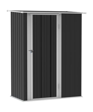 
Deze kleine tuinschuur van Outsunny is een musthave voor thuis. Het is stabiel en weerbestendig, dus het beschermt je tuingereedschap veilig tegen alle weersomstandigheden. Dankzij een schuin dak verzamelt er geen water, waardoor het interieur altijd droog blijft. Een afsluitbare deur biedt extra beveiliging tegen dieren en regen. Let op: Een grondfundering is NIET inbegrepen.Omschrijving: Het frame van gegolfd staal is sterk en stevig en heeft een weerbestendige toplaag voor buitengebruik Ruime interne bergruimte, vrij van planken en vloeren Schuin dak om waterophoping te voorkomen Hoge deur voor gemakkelijke toegang, met vergrendeling voor veiligheid Voorgeboorde panelen voor eenvoudige montage Houd er rekening mee dat een grondfundering NIET bij de levering is inbegrepenTechnische specificaties: Kleur: donkergrijs Materialen: staal, PP-kunststof - Totale afmetingen: 142L x 84B x 189H cm Binnenafmetingen: 128L x 69B x 186H cm Afmetingen deur: 63 B x 171 H cm  - Afmeting: - Kleur: Grijs - Materiaal: Metaal