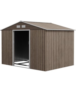 
Heeft u nog geen tuinkast voor uw tuinbenodigdheden? Dan is deze tuinberging van Outsunny de ideale oplossing! De fietsschuur bestaat uit een stevige metalen constructie die robuust en weerbestendig is. Twee schuifdeuren van de tuinschuur vergemakkelijken de toegang, terwijl ramen aan de voor- en achterkant zorgen voor voldoende licht en een aangename ventilatie.Belangrijke kenmerkenMETALEN TUINSCHUURTJE: Onze tuinschuur biedt voldoende parkeergelegenheid en beschermt je tuingereedschap veilig. Zo zorg je ervoor dat je spullen altijd netjes geordend zijn.HOOGWAARDIGE MATERIALEN: Er wordt gebruik gemaakt van stevig metaal en polypropyleen. De stabiele basis is gemaakt van gelakt staal en is daardoor roest- en weerbestendig.EENVOUDIGE TOEGANG: Via de 2 soepele schuifdeuren betreed je comfortabel je tuinhuisje.GOED GEVENTILEERD: 2 raamopeningen elk aan de voor- en achterkant zorgen voor voldoende licht en aangename ventilatie.TOTALE AFMETINGEN: 277L x 195B x 192H cm, interne afmetingen: 267L x 181B x 192H cm.Voordelen:Stevige metalen constructieGrote binnenruimte voor diverse gereedschappenSchuifdeuren voor eenvoudige toegangRamen voor goede ventilatie en lichtinvalWeer- en waterbestendigEenvoudig te monteren met drie personentuinhuis|gereedschapsschuur|weerbestendig|metaal|schuifdeuren - Afmeting: - Kleur: Bruin - Materiaal: Verzinkt staal