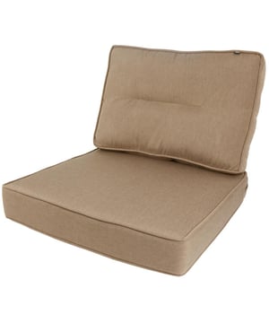 
Kopu® Prisma loungekussenset Zit en Rug komt uit de effen serie van het merk Kopu®. De loungekussens van het merk Kopu® staan voor kwaliteit.Materiaal Kopu® tuinkussensDe stoffen zijn van Cerdalon® en afgewerkt met een Teflonlaag. Deze laag is aangebracht om het kussen een bescherming te bieden voor een eerste regenbui. Het schuim dat wordt gebruikt is van een hoge kwaliteit en zorgt voor een stevige zit. Ook na verloop van tijd zit u nog altijd comfortabel op dit kussen. U kunt, geheel vrijblijvend, een stofstaal opvragen van dit kussen.MaatDe maat van het lounge zitkussen is 60 x 60 x 10 cm en de maat van het rugkussen is 60 x 40 x 14 cm.EigenschappenMerk: Kopu®Kleur: LinnenMateriaal: 100% Cerdalon®Afmeting rugkussen: 60 x 40 cmAfmeting zitkussen: 60 x 60 cmAfwerking: RolbiesDikte rugkussen: 14 cmDikte zitkussen: 10 cmGecapitonneerd: NeeInhoud: 2 kussens - Afmeting: - Kleur: Beige - Materiaal: Acryl