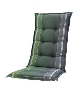
Een tuinkussen nodig voor uw houten, stalen of kunststof tuinstoel? Geef uw tuinstoel dan meer comfort en uitstraling met de dikke hoge rug van Madison. Het kussen is perfect voor uw stoel met verstelbare rugleuning. Voorzien van een verstelbare band aan de achterkant en touwtjes, blijft het kussen hoog goed in de stoel zitten. Tuinstoelkussen Hoge Rug 123x50 Stef greenDaarbij is het tuinkussen met hoge rug voorzien van ingenaaide knopen en een volant voor de ‘finishing Touch’. Zo maakt het kussen van Madison jouw tuin helemaal jouw tuin. - Afmeting: 123x50 - Kleur: Groen - Materiaal: Katoen