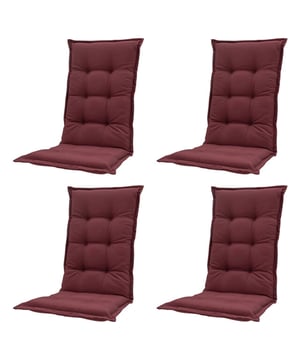 Wilt u een nieuw tuinkussen voor uw houten, stalen of kunststof tuinstoel met lage rug? Geef uw tuinstoel dan meer comfort en uitstraling met de dikke lage rug van Madison. Het kussen is perfect voor uw stoel met verstelbare rugleuning. Voorzien van een verstelbare band aan de achterkant en touwtjes, blijft het kussen laag goed in de stoel zitten. De panama serie bestaat uit uni kleuren van goede kwaliteit. Het uni dessin is goed als basis te gebruiken voor trendy combinaties in alle kleurthema’s. Het kussen is gemaakt van 50% katoen, 45% polyester en 5% gerecyclede stoffen. Dit zorgt ervoor dat het kussen sterker is dan katoen en daarbij beter zijn kleur behoudt. Daarbij is het tuinkussen met lage rug voorzien van ingenaaide knopen en een volant voor de ‘finishing Touch’. Zo maakt het kussen van Madison jouw tuin helemaal jouw tuin. - Afmeting: 105x50 - Kleur: Rood - Materiaal: Katoen