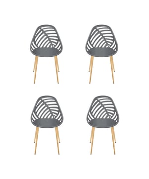 
Set van 4 moderne comfortabele tuinstoelen in de kleur grijs. De rug en zitting zijn gevlochten in een modern design. Doordat de rugleuning een paar graden naar achteren staat is het een erg comfortabele zit. Het gevlochten patroon zorgt ervoor dat de stoel ventileert.De stoel is gemaakt van kunststof zitting (PP) en de poten zijn gemaakt van metaal met een houtlook wrap. Het frame en is daardoor weerbestendig en onderhoudsvriendelijk. Ontspan op het terras, in de tuin met deze fijne tuinstoelen! U kunt zo uw tijd comfortabel doorbrengen in uw tuin of op het buitenterras. Comfortabele en duurzame zittingPolypropyleen is een sterk kunststof dat veel voor goede tuinstoelen gebruikt wordt, omdat het stevig en duurzaam is en goed bestand zijn tegen weersinvloed zodat je ze buiten kunt laten staan. We adviseren ze wel in de winter af te dekken om ze mooi te houden. Maar je hoeft ze niet binnen te zetten gedurende het seizoen natuurlijk. Kenmerken tuinstoelen Almeria:Kleur : GrijsGeleverd per 4 stuksMateriaal : PolypropyleenPoten van metaal met houtlook wrapAfmetingen : L. 51.2 x B. 57 x H. 80.2 cmNiet stapelbaarZithoogte: 45 cmRuglengte: ca 35 cmZitbreedte: ca 50 cmZitdiepte: ca 40 cmGewicht ca. 3.6 kg per stukGewicht incl verpakking ca. 15.5 kg Niet stapelbaar - Afmeting: - Kleur: Grijs - Materiaal: Polyester