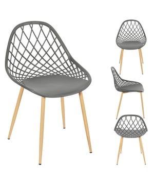
Set van 4 moderne comfortabele tuinstoelen in de kleur grijs. De stoel is gemaakt van kunststof zitting (PP) en de poten zijn gemaakt van metaal met een houtlook wrap. Het frame en is daardoor weerbestendig en onderhoudsvriendelijk. Ontspan op het terras, in de tuin met deze fijne tuinstoelen! U kunt zo uw tijd comfortabel doorbrengen in uw tuin of op het buitenterras. De rug en zitting zijn gevlochten in een modern design. Doordat de rugleuning een paar graden naar achteren staat is het een erg comfortabele zit. Het gevlochten patroon zorgt ervoor dat de stoel ventileert. Polypropyleen is een sterk kunststof dat veel voor goede tuinstoelen gebruikt wordt, omdat het stevig en duurzaam is en goed bestand zijn tegen weersinvloed zodat je ze buiten kunt laten staan. We adviseren ze wel in de winter af te dekken om ze mooi te houden. Maar je hoeft ze niet binnen te zetten gedurende het seizoen natuurlijk. Kenmerken tuinstoelen Murcia:Kleur : GrijsGeleverd per 4 stuksMateriaal : PolypropyleenPoten van metaal met houtlook wrapAfmetingen : L. 51.2 x B. 57 x H. 80.2 cmNiet stapelbaarZithoogte: 45 cmRuglengte: ca 35 cmZitbreedte: ca 50 cmZitdiepte: ca 40 cmGewicht ca. 3.6 kg per stukGewicht incl verpakking ca. 15.5 kg Verkrijgbaar in de kleuren grijs, wit en taupe. - Afmeting: - Kleur: Grijs - Materiaal: Polyester