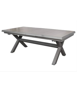 
Kom je ook altijd tafelruimte tekort als er meer mensen over de vloer komen? Met deze uitschuifbare tafel Monaco van het merk SenS-line los je dit op. Deze tafel (167 cm) kun je maar liefst 60 cm langer maken. De Monaco tuintafel heeft een framewerk van aluminium. Dit heeft een aantal voordelen. Zo is het licht van gewicht, onderhoudsarm en kan het (door de poedercoating) niet roesten. Het tafelblad is gemaakt van keramische losse tegels. Keramiek draagt als eigenschap dat het o.a. krasbestendig is, wat wel makkelijk is bij een tafel. Daarbij is het ook nog eens onderhoudsarm. Laat je tuin of balkon stralen met de tuinmeubels van SenS-Line. Het is weer tijd om massaal van de buitenlucht te genieten. En wat is nou een betere plek om dit te doen dan in je eigen tuin. Breng stijl en comfort naar je buitenruimte met onze onweerstaanbare collectie tuinmeubels. Of je nu kiest voor een gezellige loungeset, een picknicktafel voor kinderen of een elegant bistrosetje, wij hebben alles om van je tuin een plek te maken waar ontspanning en plezier hand in hand gaan. - Afmeting: - Kleur: Grijs - Materiaal: Keramiek
