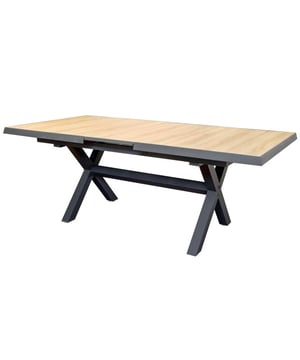 
Laat je tuin of balkon stralen met de tuinmeubels van SenS-Line. Het is weer tijd om massaal van de buitenlucht te genieten. En wat is nou een betere plek om dit te doen dan in je eigen tuin. Breng stijl en comfort naar je buitenruimte met onze onweerstaanbare collectie tuinmeubels. Of je nu kiest voor een gezellige loungeset, een picknicktafel voor kinderen of een elegant bistrosetje, wij hebben alles om van je tuin een plek te maken waar ontspanning en plezier hand in hand gaan.Belangrijkste informatie over het artikel: - Aluminium frame- Keramisch tafelblad in teakkleur- Uitschuifbaar - Afmeting: - Kleur: Bruin - Materiaal: Keramiek