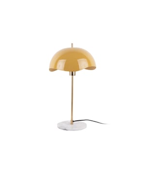 
De Waved Dome tafellamp van Leitmotiv staat ongetwijfeld prachtig in jouw woonkamer, slaapkamer of thuiskantoor. Zijn geëmailleerde glossy kap en marmeren voet zorgen voor een hotel-chique gevoel in huis. De Waved Dome van Leitmotiv is verkrijgbaar in drie kleuren, waaronder honey yellow en black. - Afmeting: 30x30x56cm - Kleur: Geel - Materiaal: Metaal