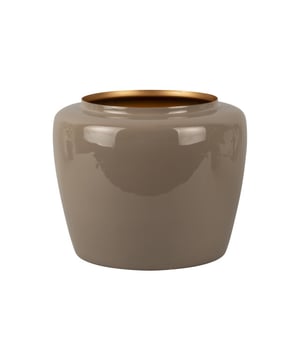 
Kom maar door met die plantjes! Want met de Grand plantenpot van Present Time wil je sowieso wat plantjes in huis halen, of je nu groene vingers hebt of niet. Zijn gladde finish en gouden binnenkant maken van deze pot een heuse smaakmaker voor in jouw interieur. Geef je planten het plekje dat ze verdienen met de stijlvolle ijzeren plantenpot Grande van Present Time. - Afmeting: 25x25x20 - Kleur: Grijs - Materiaal: Metaal