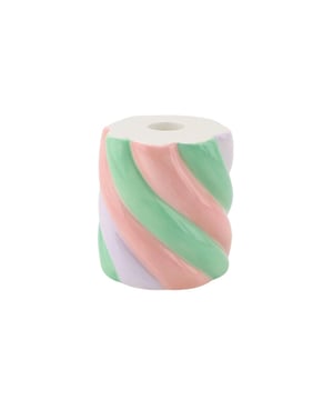 
SWEETS FOR MY SWEET! - Candy lovers, pay attention! This adorable candle holder shaped like a twisted marshmallow is guaranteed to put a smile on your face. With its cheerful colors, this candle holder is a true eye-catcher in any interior. Made from sturdy dolomite and with a compact size of 8.5 x 8.5 x 9 cm, it fits perfectly on a side table, windowsill, or as a playful accent on a shelf or tray. Whether you’re throwing a party or just want to add a touch of coziness to your home, this candle holder always brings a sweet atmosphere! Key features:- Original design: inspired by a twisted marshmallow- Made from durable dolomite- Cheerful colors- Dimensions: 8,5x8,5x9cm- Suitable for standard dinner candles- A playful eye-catcher in any interior Styling tip: Combine this candle holder with other candy- or pastel-colored accessories for a cheerful and playful look. Add a brightly colored candle, such as light pink or yellow, and place it on a tray with some small vases and (fake) candies. This way, you’ll create an irresistibly sweet spot that will make everyone smile! Merk: Candle holder - Marshmellow - Dolomite - Pink/Mintgreen/Lilac - 8,5x8,5x9cm