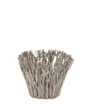 
Hurricane Branches With Glass Wood Grey Large Width38Height30Length38Weight2.76 kgCollectionWinter 2020Colour Grey/greigeMaterial compositionPaulownia wood(5%),tea tree wood(95%) Materiaal: