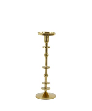 
Shop dit prachtige artikel van Light & LivingLight & Living - Kandelaar Ø14,5x46 cm YAIRA glans goud is gemaakt en ontwerpen door het Nederlandse merk Light & Living.De belangrijkste kenmerken van het artikel zijn als volgt:Kleur: GoudProduct Lengte: 14.5Product Breedte: 14.5Producht Hoogte: 46Gewicht: 0.78Light & Living werd meer dan vijftig jaar geleden opgericht. We begonnen met het maken van lampenkappen in een kleine fabriekshal. Al snel kwamen daar lampen bij, zodat we een totaal verlichtingsconcept konden aanbieden. Na vele jaren actief te zijn geweest op de verlichtingsmarkt, zijn we gaan uitbreiden met betaalbare woonaccessoires en (klein)meubelen.Wij weten als geen ander dat thuis de plek is waar mensen zich vaak het prettigst voelen. Een eigen plek, ingericht met comfortabele meubels en sfeervolle verlichting. We denken graag met je mee. Daarom reizen we de hele wereld over op zoek naar de mooiste verlichting en woondecoratie. We zijn altijd op zoek naar dat ene speciale item waar ons hart sneller van gaat kloppen. Deze momenten leggen we vast en vertalen we naar onze producten.Twee keer per jaar presenteren we een nieuwe seizoenscollectie. Zo weten we je elke keer weer te inspireren! - Afmeting: Ø14.5x46 - Kleur: Goud - Materiaal: Metaal