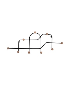 
Coat Rack – Functioneel en trendyDe coat racks van Present Time komen in verschillende vormen en kleuren, perfect passend binnen ons Funky Vibes thema. De houten knoppen in combinatie met een trendkleur zorgen voor een speelse en stijlvolle uitstraling. Liever iets rustigers? Kies dan voor een van de neutrale modellen die een subtiele charme toevoegen aan je ruimte. - Afmeting: 71x4x27 - Kleur: Zwart - Materiaal: Metaal