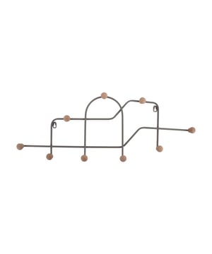 
Coat Rack – Functioneel en trendyDe coat racks van Present Time komen in verschillende vormen en kleuren, perfect passend binnen ons Funky Vibes thema. De houten knoppen in combinatie met een trendkleur zorgen voor een speelse en stijlvolle uitstraling. Liever iets rustigers? Kies dan voor een van de neutrale modellen die een subtiele charme toevoegen aan je ruimte. - Afmeting: 71x4x27 - Kleur: Grijs - Materiaal: Metaal