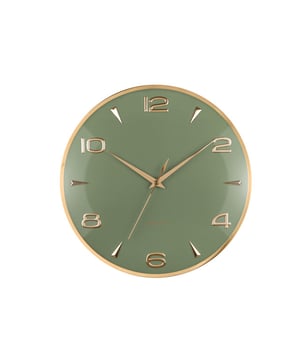 
De Sienna Glow wandklok van Karlsson spat van je muur af. Hij is sjiek, charmant en weet met zijn gouden index moeiteloos de tijd aan te geven. Door zijn opvallende index is hij ook een tikkie stoer. Waar ga jij de Sienna Glow wandklok van Karlsson hangen? - Afmeting: 40,6x40,6x - Kleur: Groen - Materiaal: Metaal