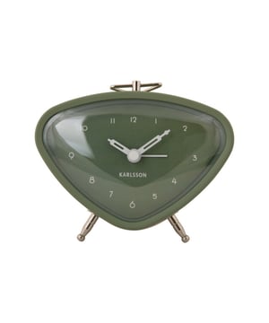 
De Triangle wekker van Karlsson doet het net even anders. Althans, hij wekt je, maar zijn looks lijken niet op die van een standaard wekker. Hij dankt zijn naam aan zijn stoere driehoekige frame en subtielen stalen pootjes. Waar ga jij deze trendy Triangle wekker van Karlsson neerzetten? - Afmeting: 11,4x11,4x9,3 - Kleur: Groen - Materiaal: Metaal