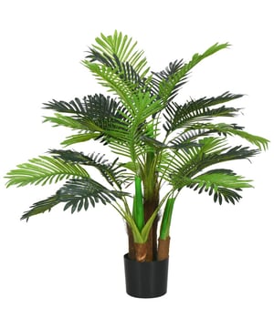 
Verlevendig uw woonkamer, kantoor, entree of terras met deze prachtige, levensechte kunstplanten. Met 27 weelderige bladeren en een hoogte van 1 m geeft de kamerplant elke gewenste binnen- of buitenruimte een speciaal tintje dankzij zijn realistische en exotische karakter. Leveringsomvang: 1 x Kunstpalm 1 x Pot met cementvullingVoordelen:Perfect voor elke ruimteWeelderig en realistisch uiterlijkOnderhoudsvriendelijkDuurzaam door hoogwaardige materialenInclusief stabiele potAanpasbare vorm door buigbare takkenkunstmatige planten|kunstpalm|kamerplant|binnendecoratie|buitendecoratie - Afmeting: - Kleur: Groen - Materiaal: Kunststof