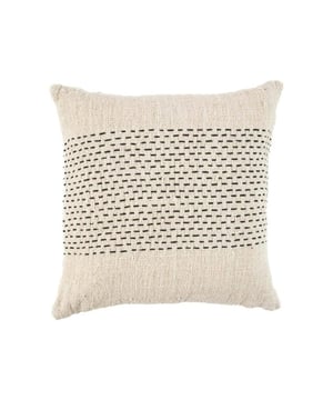 
The name “Misty” captures the essence of this cover’s design—a soft, muted tone that evokes the tranquil beauty of a foggy morning. Crafted from cotton, the Misty Cushion Cover combines softness with durability, ensuring it’s as comfortable as it is stylish. The natural black hue provides a striking yet subtle contrast, bringing a sense of depth and sophistication to your living room, bedroom, or any cozy corner in need of a chic update. Breedte (cm)50Lengte (cm)50Hoogte (cm)10Inclusief binnenkussenNeeInclusief binnenkussenJaWasprotocolHandwasCountry of originIndonesiaKleurNatuurlijk zwartVerzendingstypeParcel (Small)MaterialenKatoen Materiaal: