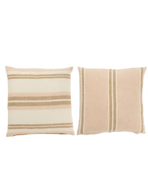 
Cushion Stripes Linen Light Pink/White/Beige Assortment Of 2 Width45Height15Length45Weight0.59 kgCollectionZomer 2025Colour PinkMaterial compositionLinen(100%)Washing instructionsSpot clean only Materiaal: