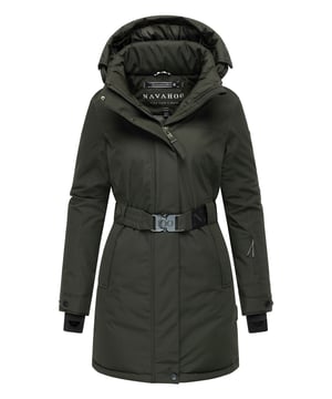 El parka Frostkuss de Navahoo combina un diseño elegante con aislamiento funcional. El exterior mate se complementa con un forro interior acolchado brillante para mayor comodidad. Detalles como el cinturón con hebilla metálica y la capucha desmontable con visera plegable mediante cierres magnéticos aportan un toque moderno. Con bolsillos exteriores cálidos, bolsillos interiores con cremallera y puños ajustables. Puños de canalé con abertura para el pulgar y detalles de la marca completan el diseño. Disponible en 7 colores y tallas S–3XL.