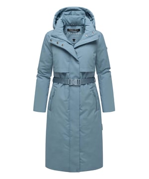 Elegancia y funcionalidad en uno: el parka WALDBUMMLER de Navahoo destaca por su diseño resistente a la intemperie y detalles cuidados. El material exterior liso, cortaviento e impermeable (columna de agua >5000 mm) protege de forma fiable contra viento y lluvia. Una capucha desmontable, bolsillos exteriores cálidos, prácticos bolsillos interiores y un cinturón con hebilla metálica acentúan la silueta femenina. Detalles de marca de alta calidad completan el diseño. Disponible en 7 colores y tallas XS–3XL.