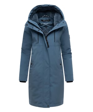 El parka Hageltanz de Navahoo combina un diseño urbano con detalles funcionales. Exterior liso, interior con suave forro de pelo sintético en la parte superior y acolchado ligero en la inferior – ideal para los días fríos. Capucha forrada con cordón, cuello alto y cierre de cremallera bidireccional oculto garantizan protección. Bolsillos exteriores forrados de forro polar y bolsillos interiores con cremallera ofrecen espacio seguro. Corte largo con puños de canalé y aberturas ajustables. Furfree. Disponible en 7 colores y tallas S–6XL.