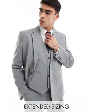 Suits by ASOS DESIGN Business class Plain design Notch lapels Padded shoulders Single-breasted style Slim fitSold By: Asos