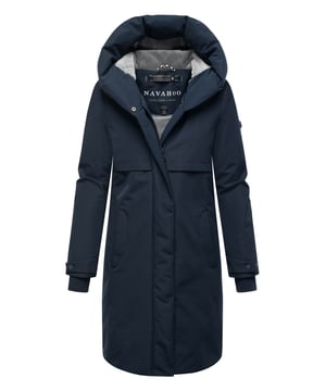 Der Wintermantel Domingaa von Navahoo vereint urbanen Stil mit funktionalen Details. Die warme Wattierung und das weiche Fleecefutter im Inneren sorgen für hohen Tragekomfort an kalten Tagen. Der lange Schnitt schützt zuverlässig vor Wind und Kälte, während die verdeckte Magnetverschlussleiste einen modernen Look verleiht. Praktische Taschen und markentypische Details runden das Design ab. Erhältlich in 9 Farben und Größen XS–3XL.