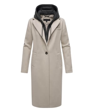 Der Übergangsmantel Kekstraum von Navahoo vereint elegantes Design mit sportiver Lässigkeit. Das Besondere: ein abnehmbares Innenteil mit Sweat-Kapuze für flexible Styling-Optionen. Hochwertige Materialien, stilvoller Knopfverschluss und feines Obermaterial sorgen für Tragekomfort und einen modernen Look. Zwei Fleece-gefütterte Eingrifftaschen und eine praktische Innentasche bieten Stauraum. Ideal für Frühling und Herbst – in 8 Farben und Größen S–3XL erhältlich.