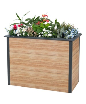 
Behuizing van gegalvaniseerd staal, natuurlijke uitstraling, traditioneel ontwerp van verhoogde bedden - het Primus-Multi L verhoogde bed van Westmann is een efficiënte blikvanger voor uw tuin! Een ander voordeel van het aantrekkelijke verhoogde bed: om vervelende slakken uit de buurt van het kweekoppervlak te houden, wordt aan de bovenrand van het verhoogde bed een zogenaamde slakkenrand bevestigd. Voor het plaatsen van een verhoogd bed heb je geen grote tuin nodig. Je hebt namelijk maar een kleine ruimte nodig. Je kunt dus prima op je balkon of klein terras tuinieren. Het verhoogde bed is ideaal als individuele perceelsafscheiding en is daardoor decoratief en praktisch tegelijk.Bijzonderheden:Gegalvaniseerd staal | 1,0mmAuthentieke houtlookKlassieke verhoogde bedden met royale kweekoppervlakteUniversele toepassingenHoge locatieflexibiliteitPraktische slakkenrandschroeven van roestvrij staalOpen onderkantEenvoudige installatie - Afmeting: - Kleur: Grijs - Materiaal: Staal