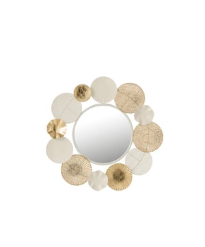 
Mirror Round Circles Metal White/Gold Width67.5Height4Length67.5Weight2.41 kgCollectionWinter 2021Colour WhiteColour 1GoldMaterial compositionMirror(30%),metal(70%) Materiaal: