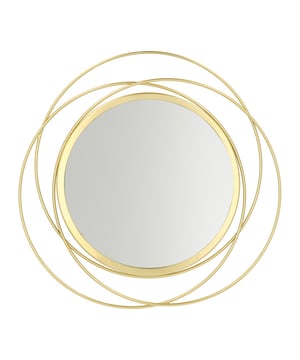 
Een luxe toevoeging aan je interieur Spiegels zijn in veel verschillende ruimtes een sfeervolle toevoeging aan je interieur. Naast dat een wandspiegeltje praktisch is in bijvoorbeeld de badkamer of op het toilet, ziet een decoratieve spiegel er ook gewoon leuk uit. Neem bijvoorbeeld deze ronde spiegel van QUVIO. Door het opvallende gouden frame heeft de spiegel een luxe uitstraling. Je kunt de spiegel goed ophangen in de badkamer, maar ook in de slaapkamer of zelfs in de woonkamer misstaat de spiegel zeker niet. Combineer de decoratieve wandspiegel met andere gouden woonaccessoires voor een chique geheel.  Producteigenschappen Merk: QUVIO Decoratieve spiegel Met metalen frame Goudkleurig Rond Afmeting: 1 x 35,5 x 35,5 centimeter Diameter spiegeltje: 23 cm Gewicht: 750 gram  Waar hang jij deze spiegel op? Het gouden frame met de verschillende cirkels maakt van deze spiegel direct een blikvanger. Daardoor past de spiegel eigenlijk in elke ruimte in huis goed. Hang de spiegel bijvoorbeeld in de hal voor een wauw-effect zodra je binnenkomt. Of hang de spiegel op een saai plekje in de woonkamer. Zo geef je de hele kamer direct een nieuwe uitstraling. Heb jij al een geschikt plekje voor dit bijzondere woonaccessoire in gedachten?Materiaal: MetaalKleur: GoudAfmetingen: Hoogte: 35.5CM x breedte: 35.5CM x Lengte: 1CM