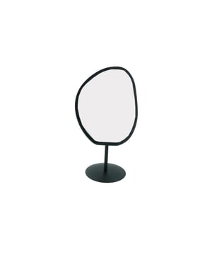 
WHEN YOU LOOK IN THE MIRROR, WHAT DO YOU SEE? - Look more in the mirror and give yourself a smile: it looks good on you. This standing make up mirror shows the real you. Besides, it will be an eye catcher in the room. So look at your self in this fashionable make up mirror: You rock babe! Important features:- Made of metal- Size:16,5x12x31,5cm Styling Advice: Surround this mirror with your favourite jewelry and make up. Merk: Mirror - Organic - Metal - Black - 16,5x12x31,5cm