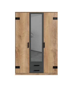 
Ontdek onze 2-deurs kast met eikenhouten afwerking, 1 spiegeldeur en 2 laden - H198 cm. Het formaat biedt veel opbergruimte. De spiegeldeur is handig voor dagelijkse voorbereidingen. De 2 laden helpen je bij het sorteren van je kleding of andere spullen. De industriële stijl van de kast past bij elk interieur. Productkenmerken: 3 deuren waarvan 1 spiegeldeur. 2 laden. Materiaal: Spaanplaat met eikenhouten afwerking en grafietkleurige accenten. Productafmetingen: Lengte 135 cm x Hoogte 198 cm x Diepte 58 cm - Nettogewicht: 105 kg. Verpakkingsafmetingen: Pakket 1: Breedte 57,1 cm x Diepte 154,2 cm x Hoogte 8,6 cm - Bruto gewicht: 34 kg. Pakket 2: Breedte 57,1 cm x Diepte 202 cm x Hoogte 6,8 cm - Bruto gewicht: 41 kg. Pakket 3: Breedte 44,8 cm x Diepte 194,6 cm x Hoogte 6,4 cm - Bruto gewicht: 36 kg. Totaal bruto gewicht: 111 kg. Merk: CaliCosy Kleur: Wooden Effect