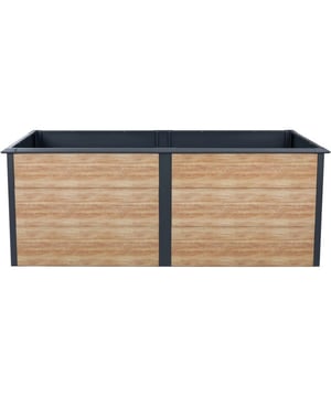 
Westmann metalen hoogslaper Primus-Multi XL | Antraciet/houtlook | 200x100x77 cm Zelfverzorgers opgelet - het Westmann hoogslaper Primus-Multi L scoort door zijn moderne design met aantrekkelijke houtlook en royale kweekoppervlakte. Gegalvaniseerd stalen frame, minimalistische uitstraling, traditioneel hoogslaperdesign - de Primus-Multi L hoogslaper van Westmann is een efficiënt hoogtepunt voor uw tuin! Door de aangename hoogte van het verhoogde bed geniet u van een tuincomfort dat uw rug ontlast. Nog een voordeel van het elegante verhoogde bed: om vervelende slakken uit de buurt van de kweekruimte te houden, wordt aan de bovenrand als afwerking een zogenaamde slakkenrand bevestigd. Voor het opzetten van het hoogslaper heb je geen grote tuin nodig. Omdat je maar weinig ruimte nodig hebt, is tuinieren ook probleemloos op je balkon of een klein terras mogelijk. Het verhoogde bed is ideaal als individuele erfafscheiding en is daardoor decoratief en praktisch tegelijk. Bijzondere kenmerken: Gegalvaniseerd staal | 1,0 mm Laminering in houtlook Klassiek verhoogd bed in tijdloos design Groot teeltoppervlak Universele toepassing opties Hoge locatieflexibiliteit Eenvoudige installatie Roestvrijstalen schroeven Open onderkant Merk: WestmannGewicht: 57 kgKleur: Antraciet / houtlookKleur extra : Grijs = RAL7016  - Afmeting: - Kleur: Bruin - Materiaal: Staal