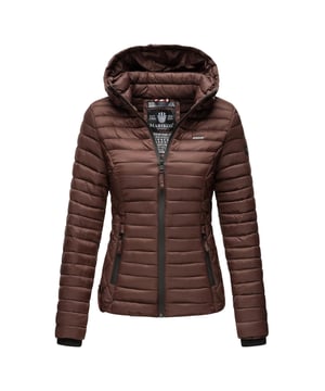 Die Marikoo Steppjacke Samtpfote überzeugt mit hochwertiger Verarbeitung, modischem Design und hohem Tragekomfort. Das weiche Obermaterial sowie die Kombination aus vertikaler und rautenförmiger Steppung verleihen ihr einen eleganten Look. Praktische Details wie eine abnehmbare Kapuze, zwei Reißverschlusstaschen und ein Logo-Patch am Oberarm runden das Modell ab. Mit leicht tailliertem Schnitt, warmen Rippbündchen und perfekter Passform bietet die Jacke sowohl Funktionalität als auch eine feminine Silhouette. Ideal für Alltag und Freizeit.
Material: Oberstoff/Futter/Wattierung 100% Polyester.
