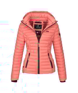Die Marikoo Steppjacke Samtpfote überzeugt mit hochwertiger Verarbeitung, modischem Design und hohem Tragekomfort. Das weiche Obermaterial sowie die Kombination aus vertikaler und rautenförmiger Steppung verleihen ihr einen eleganten Look. Praktische Details wie eine abnehmbare Kapuze, zwei Reißverschlusstaschen und ein Logo-Patch am Oberarm runden das Modell ab. Mit leicht tailliertem Schnitt, warmen Rippbündchen und perfekter Passform bietet die Jacke sowohl Funktionalität als auch eine feminine Silhouette. Ideal für Alltag und Freizeit.
Material: Oberstoff/Futter/Wattierung 100% Polyester.