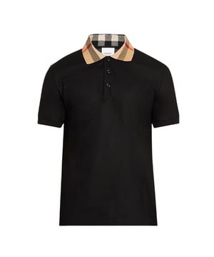 Elevate your style with the Burberry Check Collar Black Polo Shirt, crafted from 100% premium cotton for exceptional comfort and durability. Made in Vietnam, this polo features the iconic Burberry check pattern on the collar, adding a distinctive touch to a classic black design. Perfect for both casual days and smart-casual occasions, its breathable fabric keeps you cool and comfortable throughout the day. Invest in a timeless piece that combines luxury and everyday wearability, ensuring you stand out effortlessly wherever you go