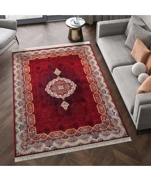 
Hoge kwaliteit Oosters Karpet - 100% Polyester - 200x300 CM   Breng de verfijnde charme van oosterse kunst in je huis met onze Oosters Isfahan Vloerkleden. Deze klassiek ontworpen kleden zijn perfect voor het toevoegen van een vleugje luxe aan elke ruimte. Kenmerken: Prachtig Design: Traditionele oosterse patronen die elegantie en geschiedenis uitstralen. Hoogwaardig Materiaal: Gemaakt van duurzaam polyester voor langdurige kwaliteit en zachtheid. Subliem Comfort: 3000 gr per m² zorgt voor een luxueuze en zachte feel onder de voeten. Uitstekende Stevigheid: Leren rand aan de lange zijden voor extra duurzaamheid. Luxueuze Afwerking: 2.000.000 knopen per m² en prachtige franjes voor een verfijnde Merk: Muratap Materiaal: Polyester Kleur: Rood Afmetingen: 200x300 CM EAN: 8720728983943