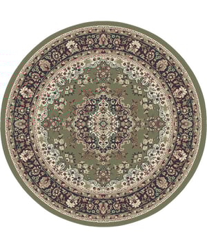 
- 300 CM ROND   Nain Collectie Oosterse tapijten brengen de elegante stijl van klassieke Perzische tapijten naar jouw interieur. Met een uniek design en hoogwaardige materialen zijn deze vloerkleden de perfecte keuze voor zowel moderne als klassieke woonruimtes. Geef je woonkamer een warme, luxe uitstraling met dit tijdloze tapijt. Kenmerken: Authentiek Oosters Design: Prachtig patroon dat perfect past in elk interieur. Duurzaam en Onderhoudsvriendelijk: Kleurvast, waterafstotend en eenvoudig schoon te maken. Praktische Voordelen: Geluiddempend, geschikt voor vloerverwarming en anti-allergisch. Vormopties: Verkrijgbaar in verschillende maten en ook in rond formaat, waardoor het perfect past in elke ruimte. Materiaal: Merk: Muratap Materiaal: Polypropyleen Kleur: Groen Afmetingen: 300 CM ROND Overig: Anti-statisch en Anti-allergisch , Kleurvast en waterafstotend, Geschikt voor vloerverwarming, Geluiddempend, Keurmerk OEKO-TEX100