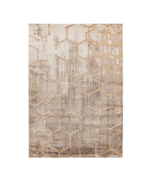 
Designer vloerkleed van Polyester - 160x230 CM  Fashion Luxury Design Onze nieuwe collectie design vloerkleden uit de Fashion collectie biedt luxe tapijten met een uniek en stijlvol design. Het Fashion tapijt is een voorbeeld van de rijke uitstraling die deze collectie te bieden heeft. Het Fashion tapijt is gemaakt van 70% PP Heatset en 30% polyester, waardoor het een stevige en duurzame constructie heeft. Het heeft een hoogte van ongeveer 15 mm en een gewicht van ongeveer 2.050 gram per vierkante meter, waardoor het een indrukwekkend en stevig tapijt is dat bestand is tegen slijtage en dagelijks gebruik. Het tapijt is voorzien van shrink polyester dat een 3D effect creëert, wat zorgt voor een uniek visueel effect en textuur. Het Shiny Polyester geeft het tapijt een subtiele glans die het een extra vleugje luxe en stijl geeft. Keurmerk OEKO-TEX: Al onze Merk: Muratap Materiaal: Polyester Kleur: Beige Afmetingen: 160x230 CM EAN: 8720728974408 Overig: Shiny Polyester, 3D effect, Anti-statisch en Anti-allergisch , Kleurvast en waterafstotend, Geschikt voor vloerverwarming, Geluiddempend