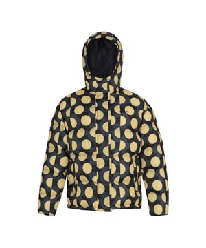 100% Polyester. Filling: Down-Touch, Feather-Free, Insulated, Recycled, Synthetic Down. Lining: Printed, Taffeta. Design: All-Over Print, Flower, Quilted. 60gsm. Fabric Technology: Durable Water Repellent Finish, Heavyweight, Warmloft. Neckline: Hooded. Sleeve-Type: Long-Sleeved. Hood Features: Adjustable, Grown On Hood. Fit: Oversized. Pockets: 2 Lower Pockets, Welted. Fastening: Full Zip, Popper. 8 UK: 32 in. 10 UK: 34 in. 12 UK: 36 in. 14 UK: 38 in. 20 UK: 45 in. 18 UK: 43 in. 16 UK: 40 in.
