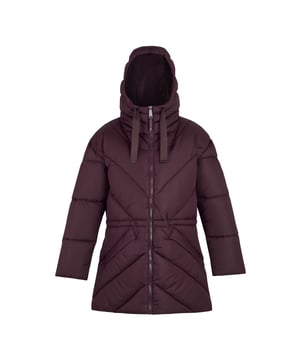 100% Polyester. Filling: Faux Down, Recycled. Fabric: Micro Taslan. Lining: Taffeta. Filling: 250gsm. Outer: 85gsm. Design: Logo, Quilted, Stitched. Fabric Technology: Durable Water Repellent Finish, Insulating, Warmloft. Neckline: Hooded, Standing Collar. Sleeve-Type: Long-Sleeved. Hood Features: Drawcord, Grown On Hood. Pockets: 2 Side Pockets, 1 Security Pocket, Inner, Zip. Fastening: Full Zip. Waistline: Elasticated. 8 UK: 32 in. 10 UK: 34 in. 12 UK: 36 in. 14 UK: 38 in. 20 UK, 22 UK: 48 in. 24 UK: 50 in. 26 UK: 52 in. 18 UK: 43 in. 16 UK: 40 in.