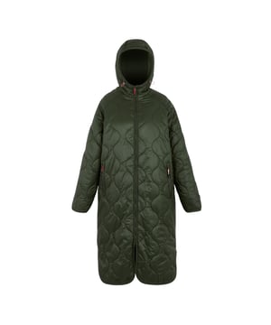100% Polyamide. Lining: Fleece. Filling: Recycled, Synthetic Down. Design: Badge, Logo, Quilted. 38gsm. Fabric Technology: Durable Water Repellent Finish, Lightweight, Warmloft. Cuff: Elasticated. Neckline: Hooded. Insulated. Sleeve-Type: Long-Sleeved, Raglan. Hood Features: Adjustable, Grown On Hood, Sew-On. Pockets: 2 Side Pockets, 1 Security Pocket, Zip. Fastening: Full Zip. Hem: Curved. Denier: 20D. Sustainability: Made from Recycled Materials. Finish: Metallic. 8 UK: 32 in. 10 UK: 34 in. 12 UK: 36 in. 14 UK: 38 in. 20 UK: 45 in. 18 UK: 43 in. 16 UK: 40 in.