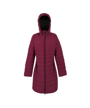 100% Polyester. Filling: Feather-Free, Synthetic Down. Lining: Taffeta. Filling: 200gsm. Design: Plain. 112gsm. Fabric Technology: Durable Water Repellent Finish, Lightweight, Water Repellent. Neckline: Hooded. Sleeve-Type: Long-Sleeved. Quilted. Hood Features: Grown On Hood. Length: Longline. Pockets: 2 Side Pockets, Zip. Fastening: Full Zip, Two Way Zip. Sustainability: Made from Recycled Materials. Waistline: Part Elasticated. 8 UK: 32 in. 10 UK: 34 in. 12 UK: 36 in. 14 UK: 38 in. 20 UK: 45 in. 22 UK: 48 in. 24 UK: 50 in. 26 UK: 52 in. 18 UK: 43 in. 16 UK: 40 in.