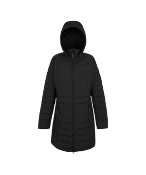 100% Polyester. Filling: Feather-Free, Synthetic Down. Lining: Taffeta. Filling: 200gsm. Design: Plain. 112gsm. Fabric Technology: Durable Water Repellent Finish, Lightweight, Water Repellent. Neckline: Hooded. Sleeve-Type: Long-Sleeved. Quilted. Hood Features: Grown On Hood. Length: Longline. Pockets: 2 Side Pockets, Zip. Fastening: Full Zip, Two Way Zip. Sustainability: Made from Recycled Materials. Waistline: Part Elasticated. 8 UK: 32 in. 10 UK: 34 in. 12 UK: 36 in. 14 UK: 38 in. 20 UK: 45 in. 22 UK: 48 in. 24 UK: 50 in. 26 UK: 52 in. 18 UK: 43 in. 16 UK: 40 in.